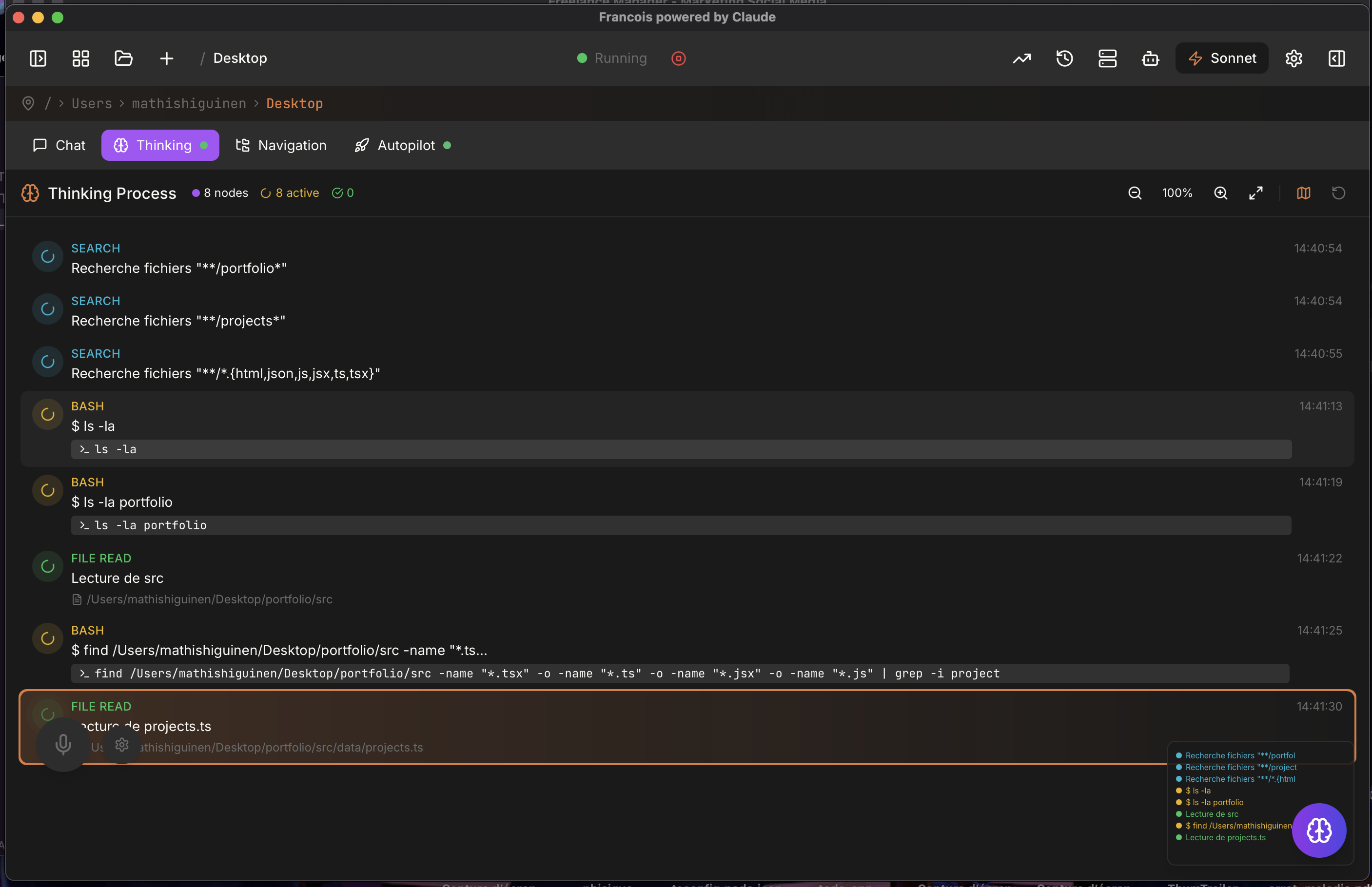 Thinking Process Visualization
